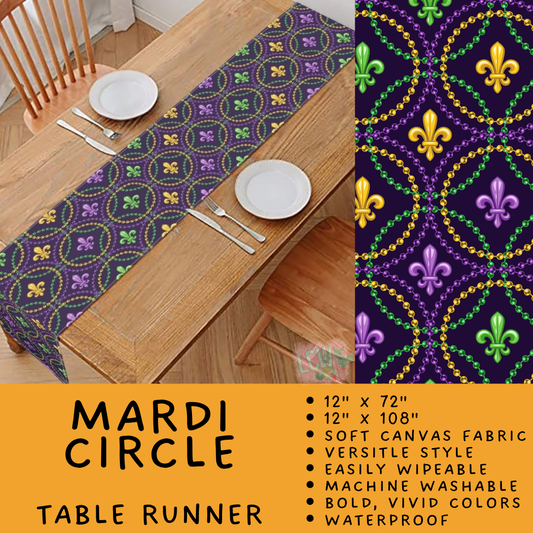 Batch #602 - Table Runners & Placemats - Closes 10/23 - ETA mid Dec - Mardi Circle Table Runner