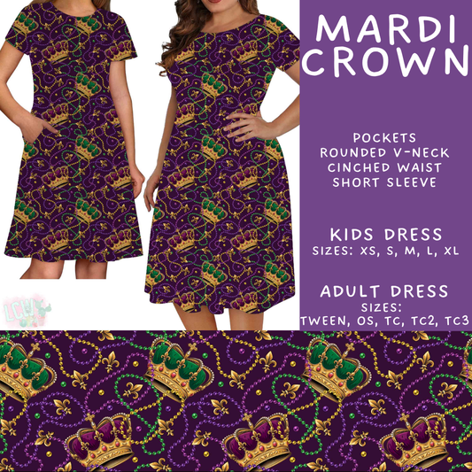 Batch #605 - Mardi Party - Closes 10/28 - ETA late Dec - Mardi Crown Adult & Kids Dresses