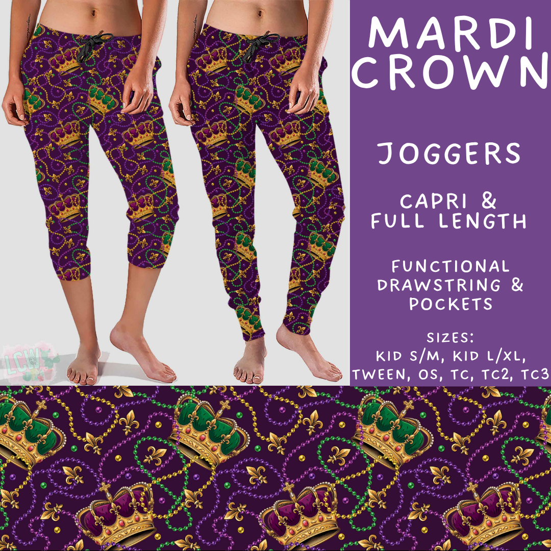 Batch #605 - Mardi Party - Closes 10/28 - ETA late Dec - Mardi Crown Full and Capri Length Joggers