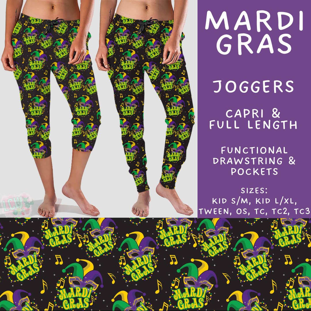 Batch #605 - Mardi Party - Closes 10/28 - ETA late Dec - Mardi Gras Full and Capri Length Joggers