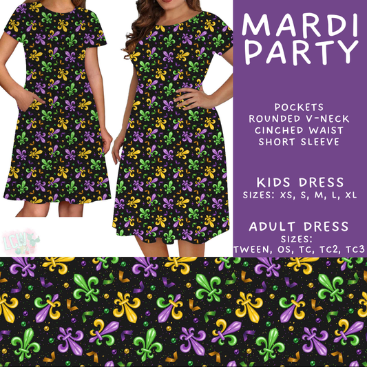 Batch #605 - Mardi Party - Closes 10/28 - ETA late Dec - Mardi Party Adult & Kids Dresses
