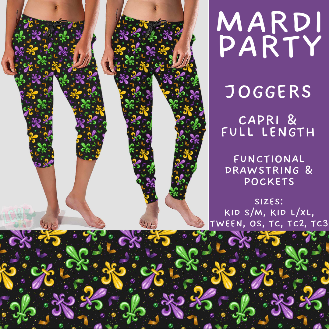 Batch #605 - Mardi Party - Closes 10/28 - ETA late Dec - Mardi Party Full and Capri Length Joggers