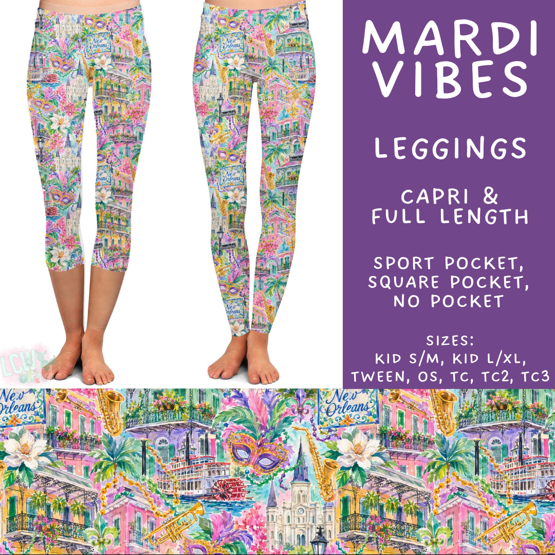 Batch #605 - Mardi Party - Closes 10/28 - ETA late Dec - Mardi Vibes Full and Capri Length Leggings