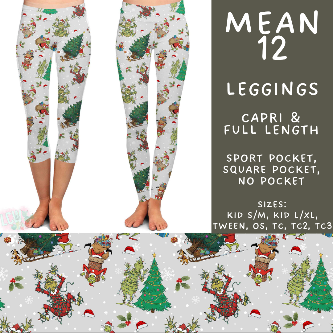 Batch #599 - Mr Mean 3 - Closes 10/16 - ETA early Dec - Mean 12 Full and Capri Length Leggings