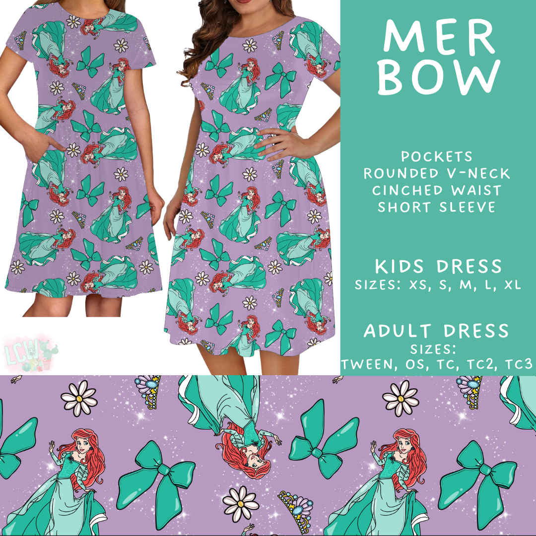 Batch #503 - Princess Bows - Closes 3/13 - ETA mid May - Mer Bow Adult & Kids Dresses