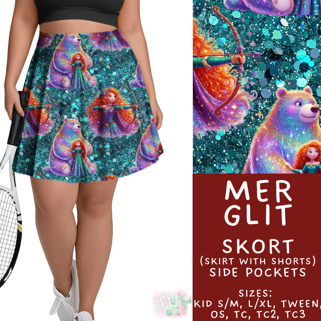 Batch #557 - Princess Glitter - Closes 7/17 - ETA mid Sept - Mer Glit Skort