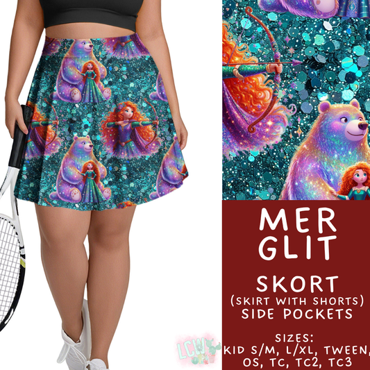 Batch #557 - Princess Glitter - Closes 7/17 - ETA mid Sept - Mer Glit Skort