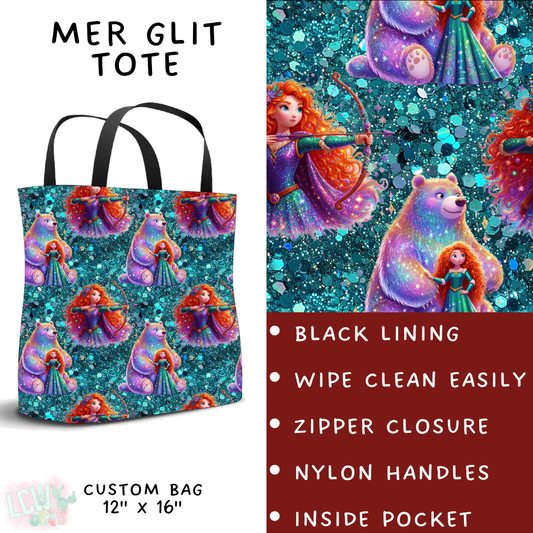 Batch #557 - Princess Glitter - Closes 7/17 - ETA mid Sept - Mer Glit Tote