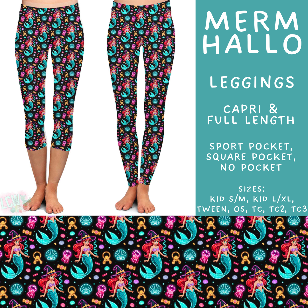 Batch #569 - Princess Halloween - Closes 8/14 - ETA early/mid Oct - Merm Hallo Full and Capri Length Leggings