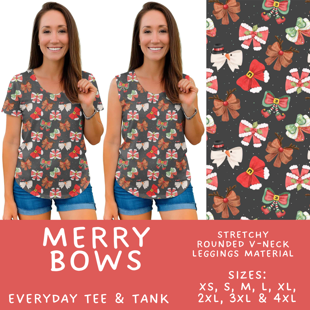Batch #595 - Christmas Spirit 2 - Closes 10/7 - ETA early Dec - Merry Bows Everyday Tank & Tee