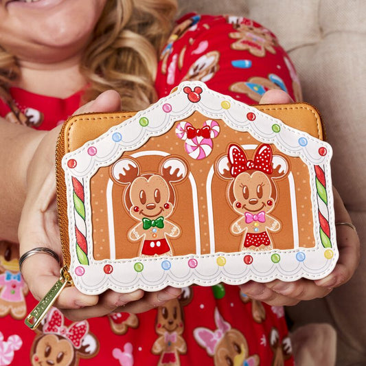 Mickey & Friends Gingerbread House Zip Around Wallet Loungefly