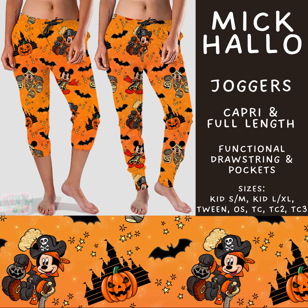 Batch #567 - Magical Character Halloween - Closes 8/10 - ETA early Oct - Mick Hallo Full and Capri Length Joggers