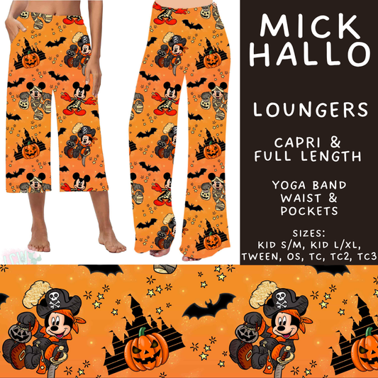 Batch #567 - Magical Character Halloween - Closes 8/10 - ETA early Oct - Mick Hallo Capri and Full Length Loungers