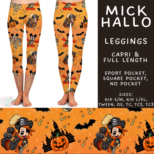 Batch #567 - Magical Character Halloween - Closes 8/10 - ETA early Oct - Mick Hallo Full and Capri Length Leggings
