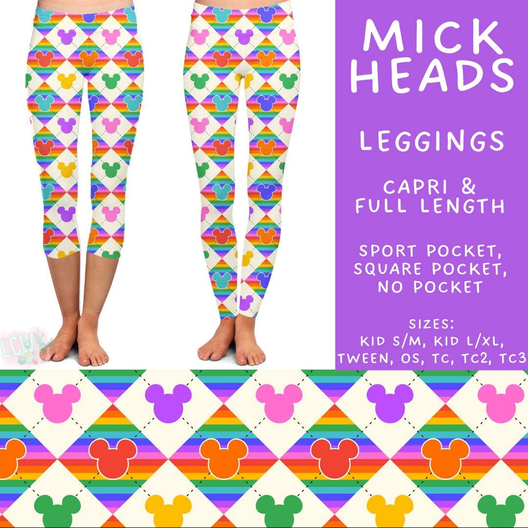 Batch #552 - Magical Faves 22 - Closes 7/6 - ETA early Sept - Mick Heads Full and Capri Length Leggings