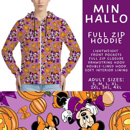Batch #567 - Magical Character Halloween - Closes 8/10 - ETA early Oct - Min Hallo Full Zip Hoodie