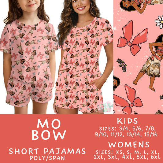 Batch #505 - Cozy Collection Pajamas - Closes 3/18 - ETA mid May - Mo Bow Women's & Kid's Short Pajama Set