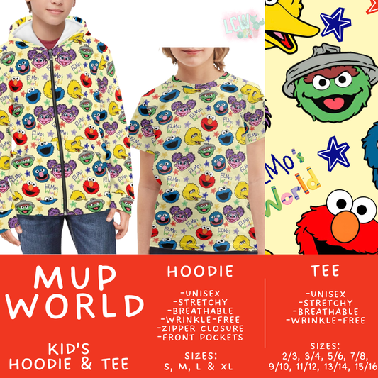 Batch #563 - Made for Play Collection - Closes 7/31 - ETA late Sept - Mup World Kid's Unisex Hoodie & Tee