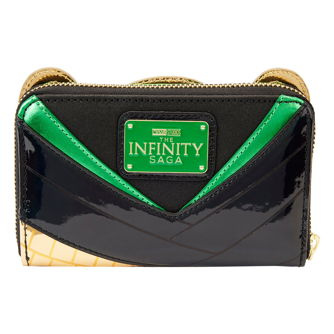 Loungefly Marvel Metallic Loki Zip Around Wallet