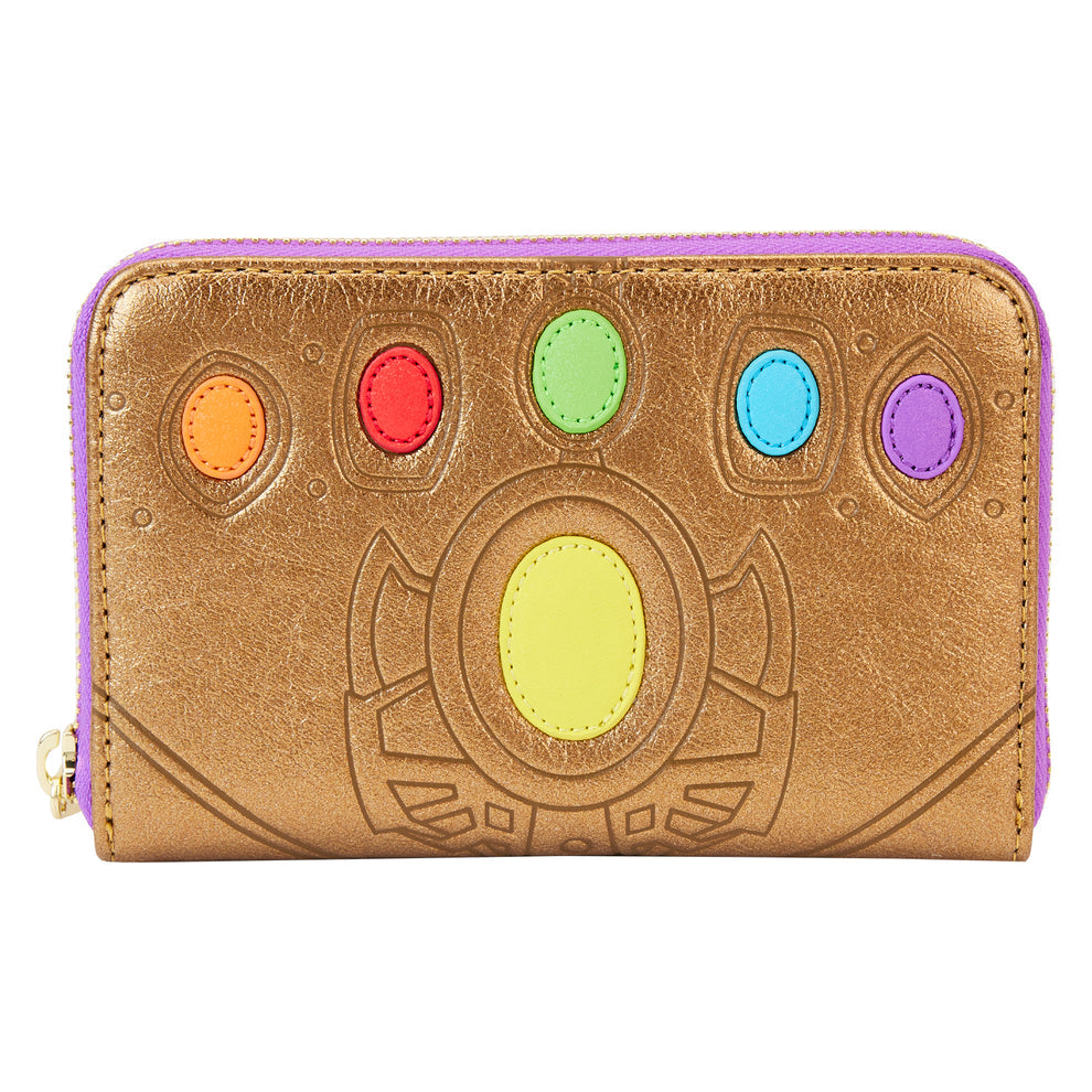 Loungefly MARVEL SHINE THANOS GAUNTLET ZIP AROUND WALLET ETA AUG