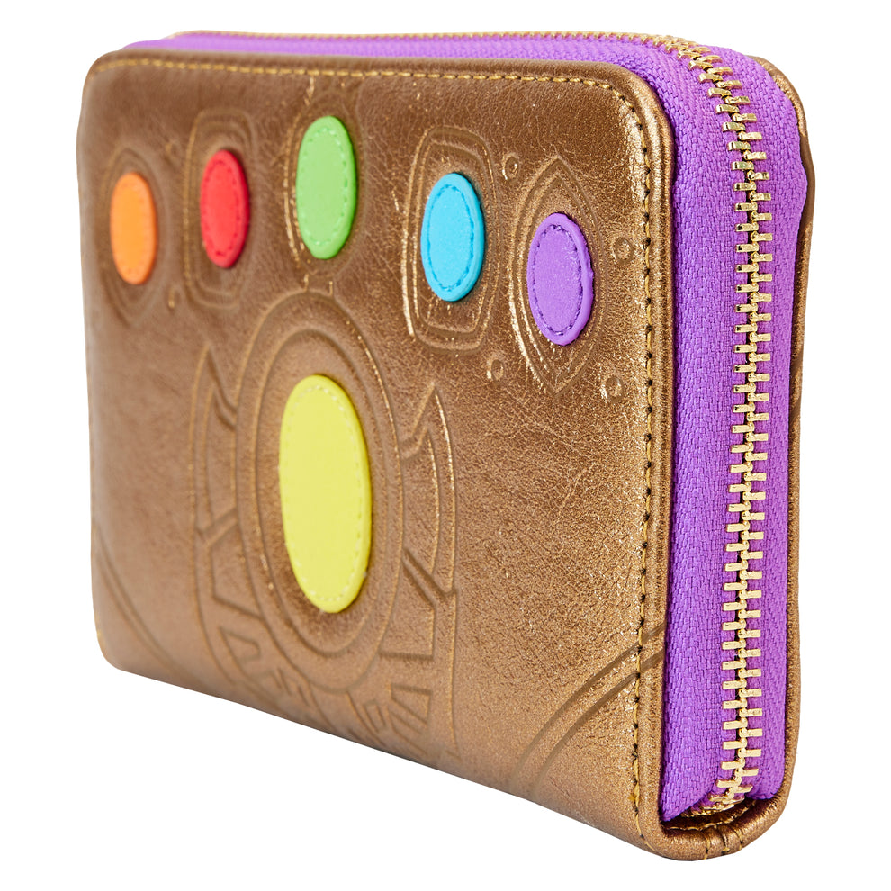 Loungefly MARVEL SHINE THANOS GAUNTLET ZIP AROUND WALLET ETA AUG