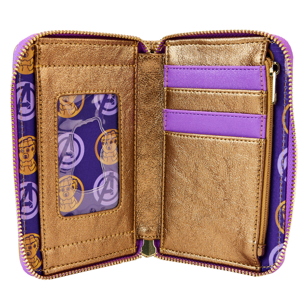 Loungefly MARVEL SHINE THANOS GAUNTLET ZIP AROUND WALLET ETA AUG