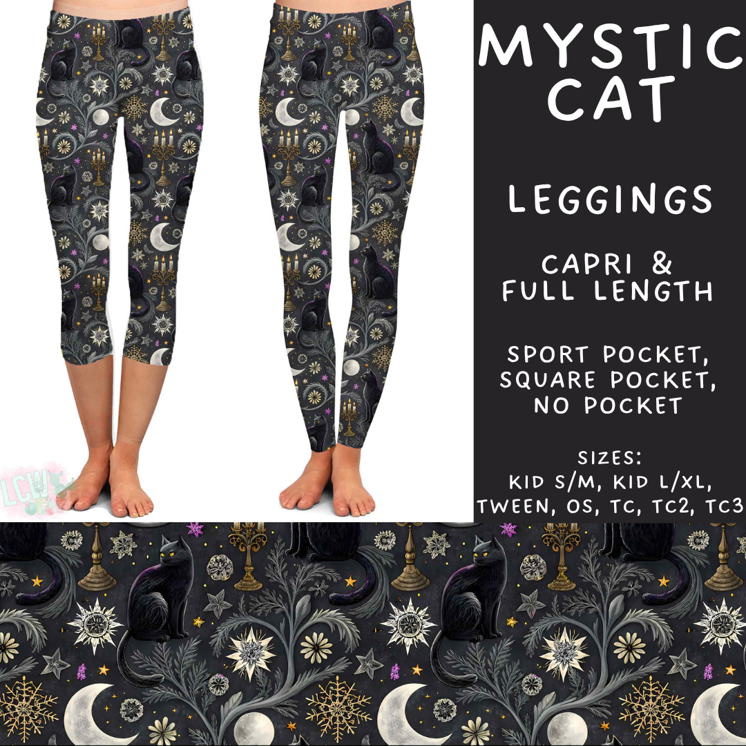 Batch #560 - Halloween 4 - Closes 7/26 - ETA late Sept - Mystic Cat Full and Capri Length Leggings