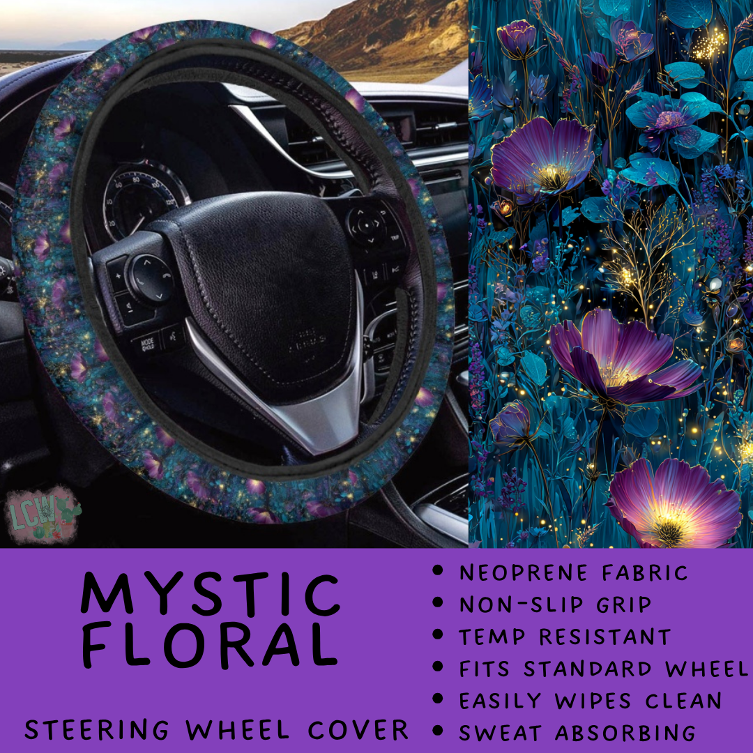 Batch #554 - Car Accessories 3 - Closes 7/10 - ETA early/mid Sept - Mystic Floral Steering Wheel Cover