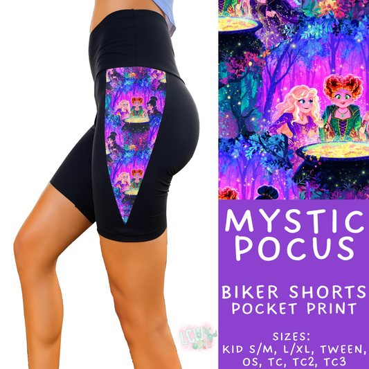 Batch #568 - Halloween Spooky Sets 3 - Closes 8/12 - ETA early October - Mystic Pocus Side Panel Biker Shorts