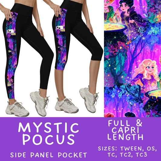 Batch #568 - Halloween Spooky Sets 3 - Closes 8/12 - ETA early October - Mystic Pocus Pattern Side Pocket Capris & Leggings