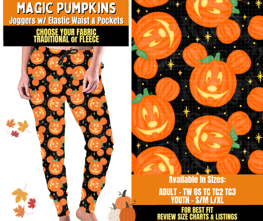 Preorder! Closes 7/16. ETA Oct. Magic Pumpkins Joggers Choose Fleece or Traditional