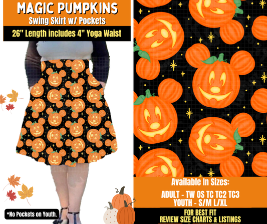 Preorder! Closes 7/16. ETA Oct. Magic Pumpkins Swing Skirt