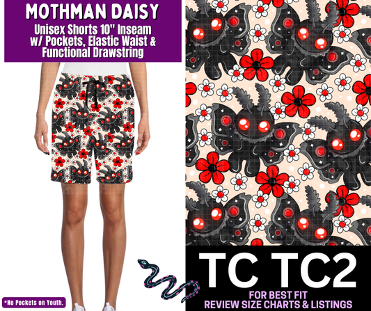 Mothman Daisy Unisex Shorts