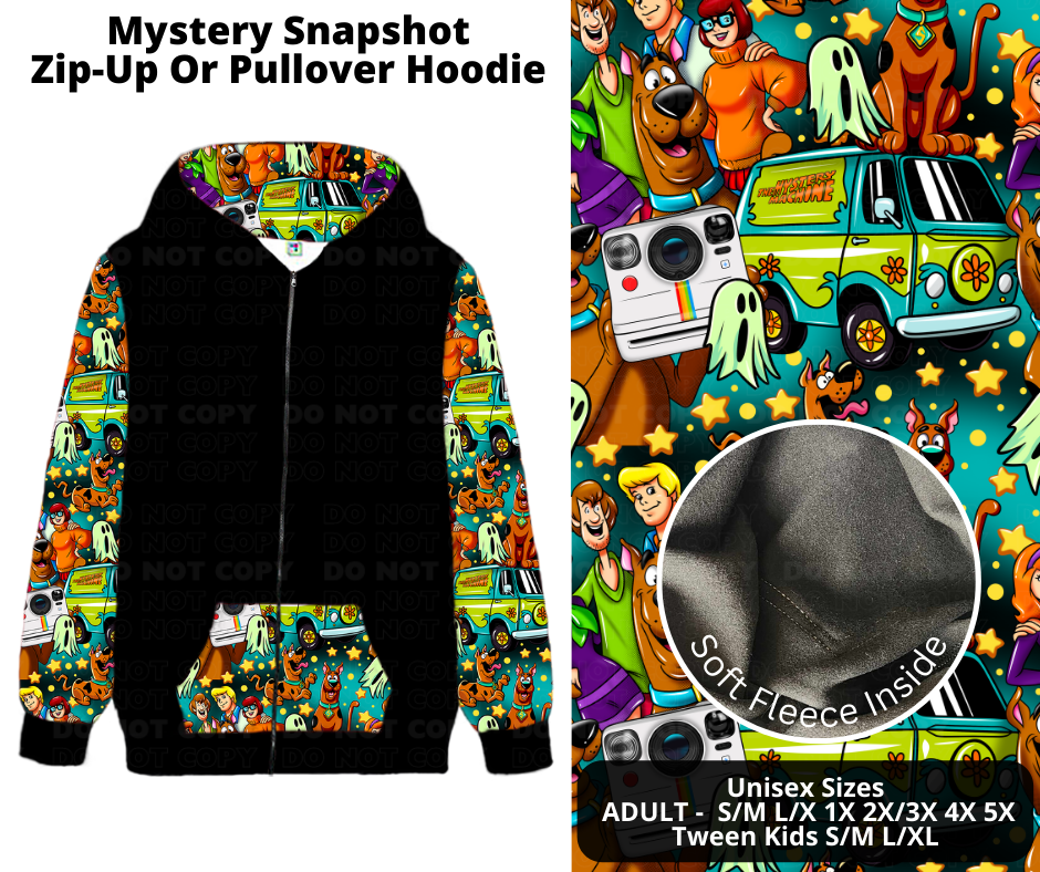 Preorder! Closes 11/27. ETA Feb. Mystery Snapshot Zip-Up or Pullover Hoodie