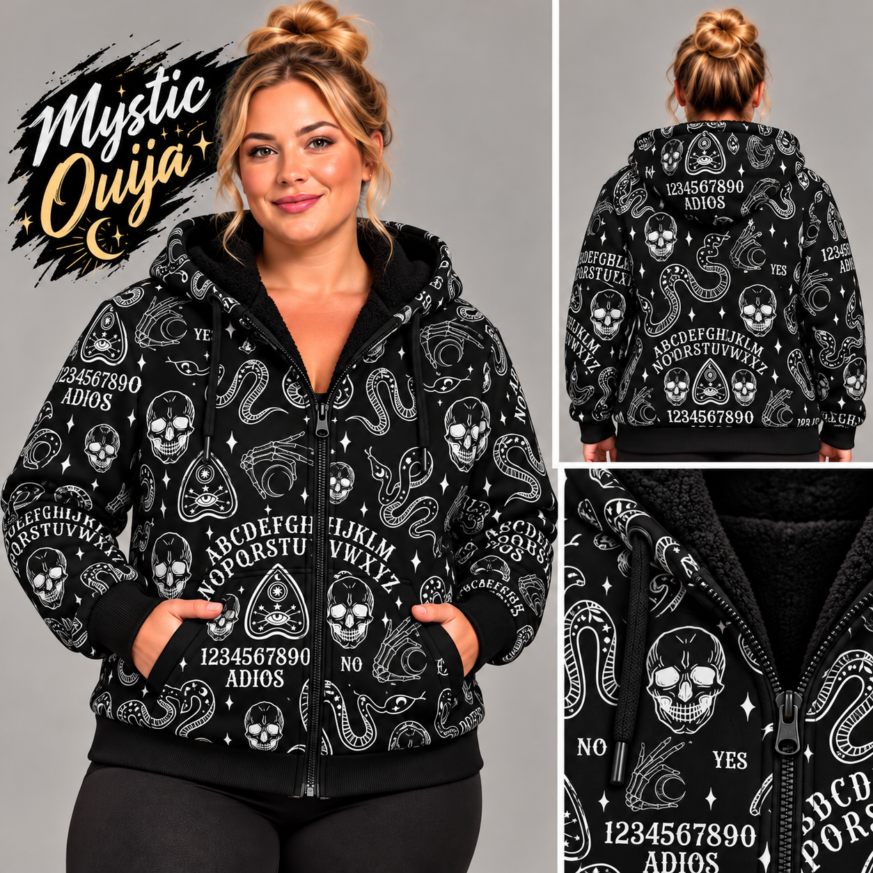 Mystic Ouija-FLEECE LINED HOODED JACKET-PREORDER CLOSING 11/9