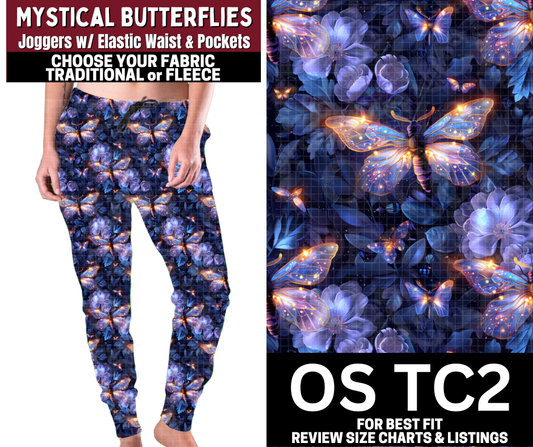 Mystical Butterflies Joggers Choose Fleece or Traditional
