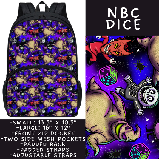 Batch #545 - Back to School 3 - Closes 6/19 - ETA early/mid August - NBC Dice Backpacks