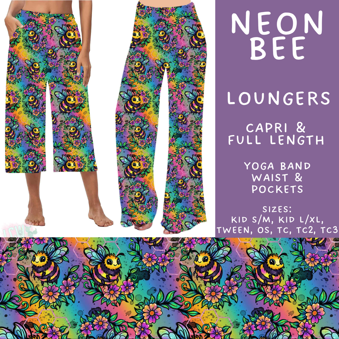 Batch #562 - Fun Run 25 - Closes 7/29 - ETA late Sept - Neon Bee Capri and Full Length Loungers