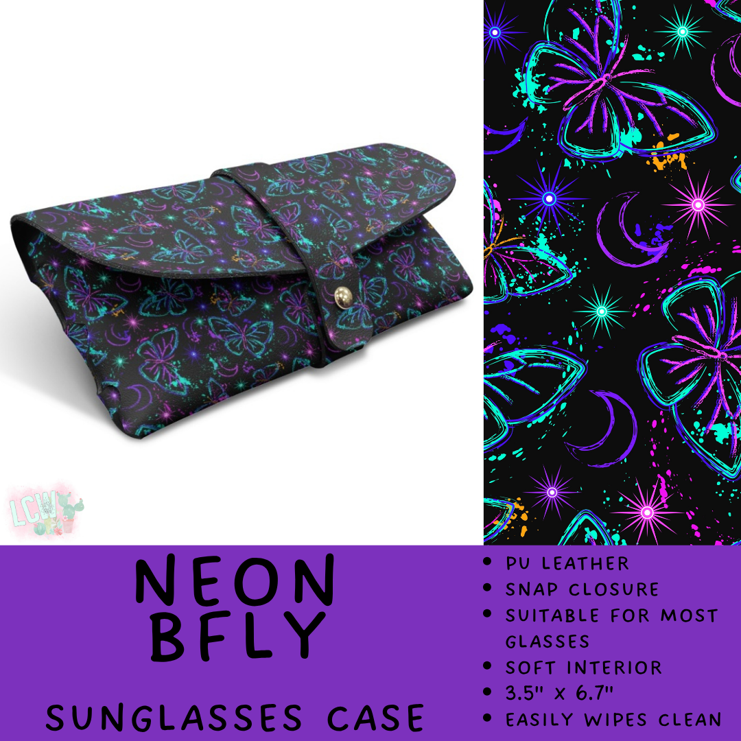 Batch #609 - Travel Collection 2 - Closes 11/6 - ETA early Jan - Neon BFly Sunglasses Case