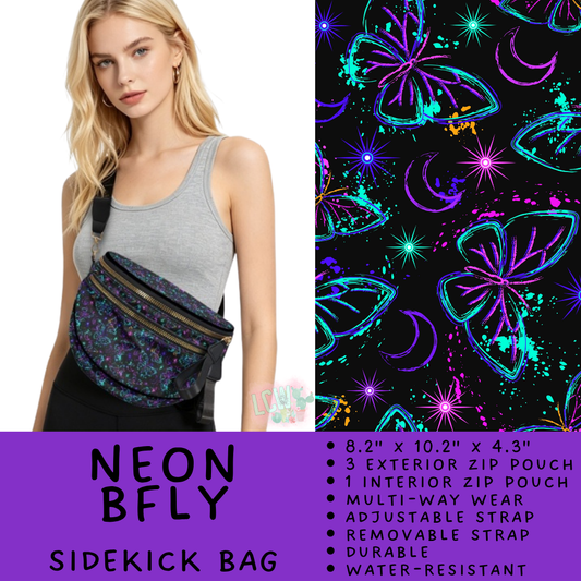 Batch #604 - Sidekick Bag 3 - Closes 10/26 - ETA mid/late Dec - Neon BFly Sidekick Bag