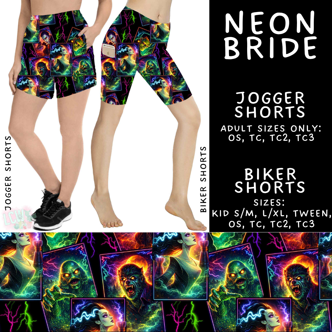 Batch #534 - April Request Run - Closes 5/25 - ETA late July - Neon Bride Biker & Jogger Shorts