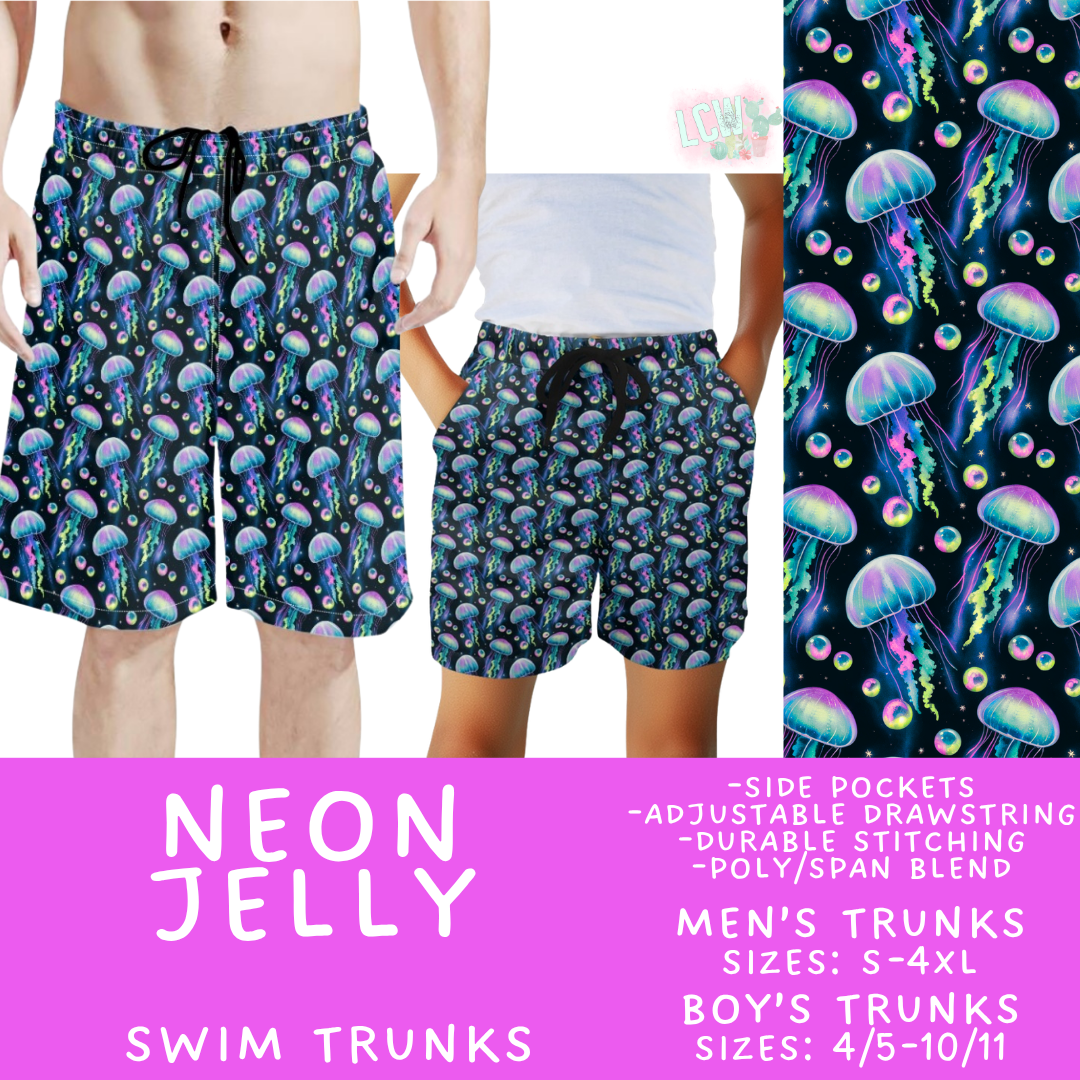 Batch #543 - Pool Party 2 - Closes 6/15 - ETA early/mid August - Neon Jelly Boys' & Men's Swim Trunks