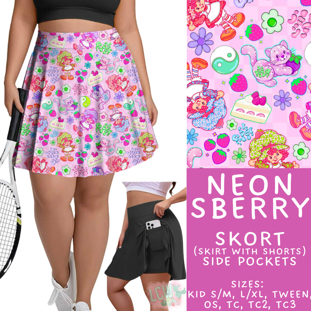 Batch #555 - Cool Characters 7 - Closes 7/13 - ETA mid Sept - Neon SBerry Skort