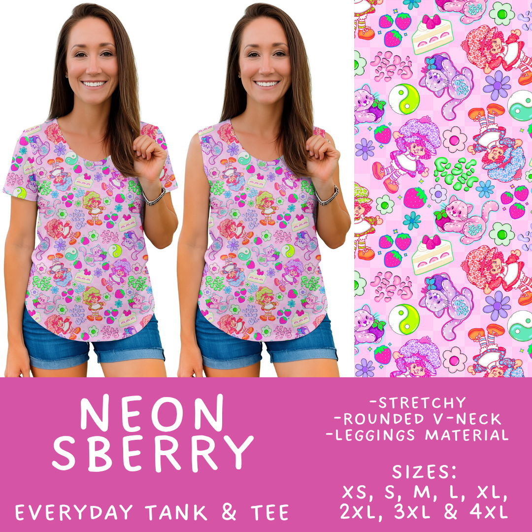 Batch #555 - Cool Characters 7 - Closes 7/13 - ETA mid Sept - Neon SBerry Everyday Tank & Tee
