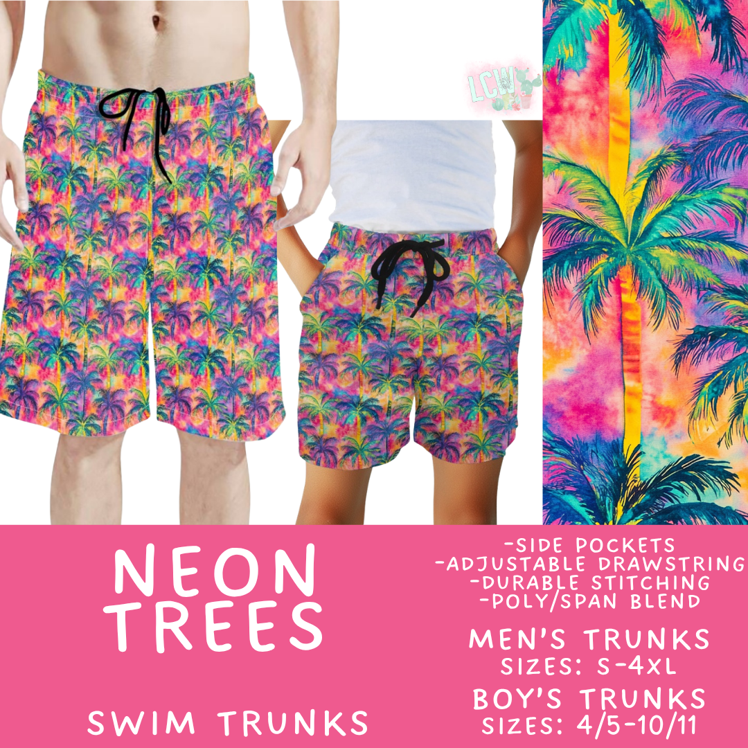 Batch #543 - Pool Party 2 - Closes 6/15 - ETA early/mid August - Neon Trees Boys' & Men's Swim Trunks