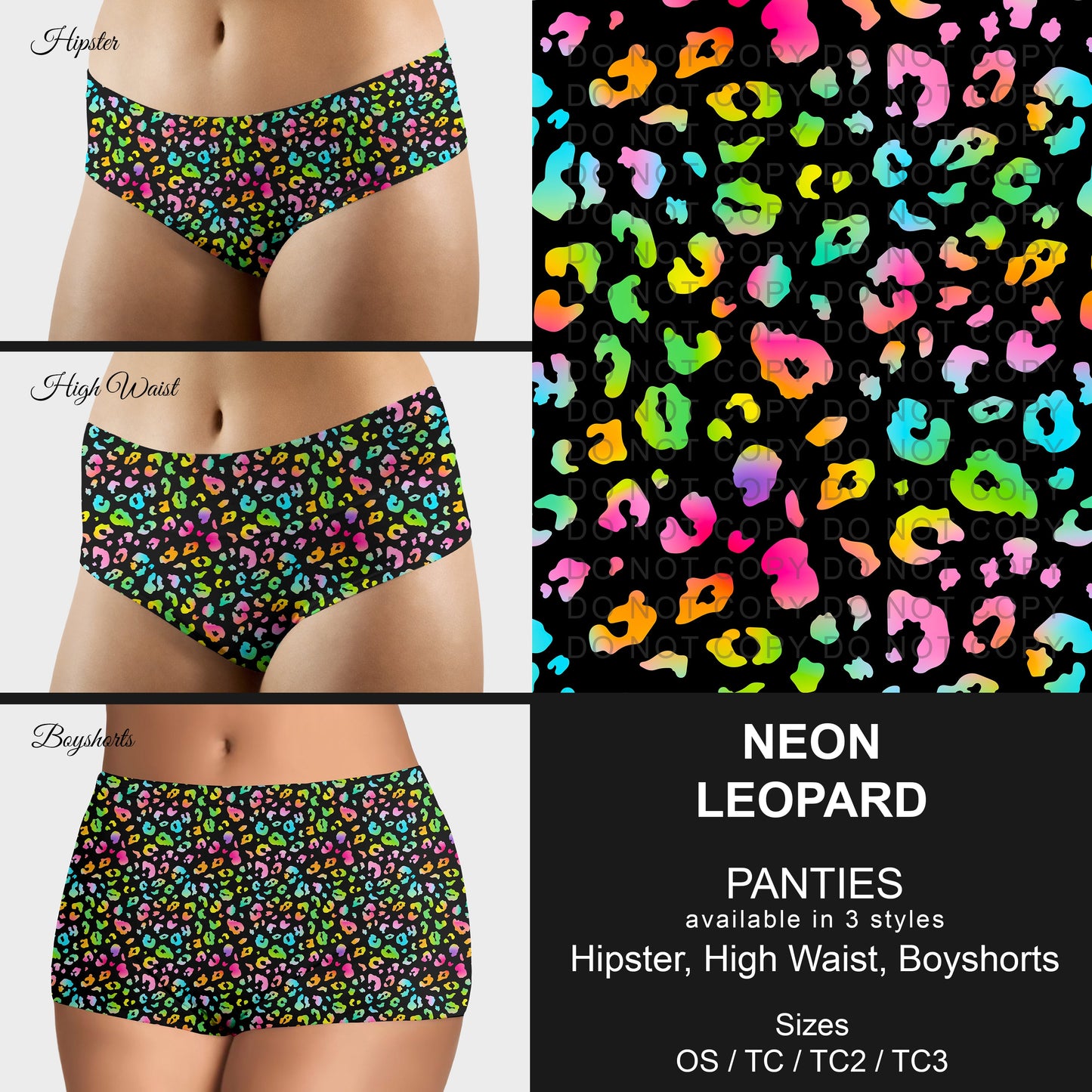B306 - Preorder Neon Leopard Panties (Closes 8/07. ETA mid October)