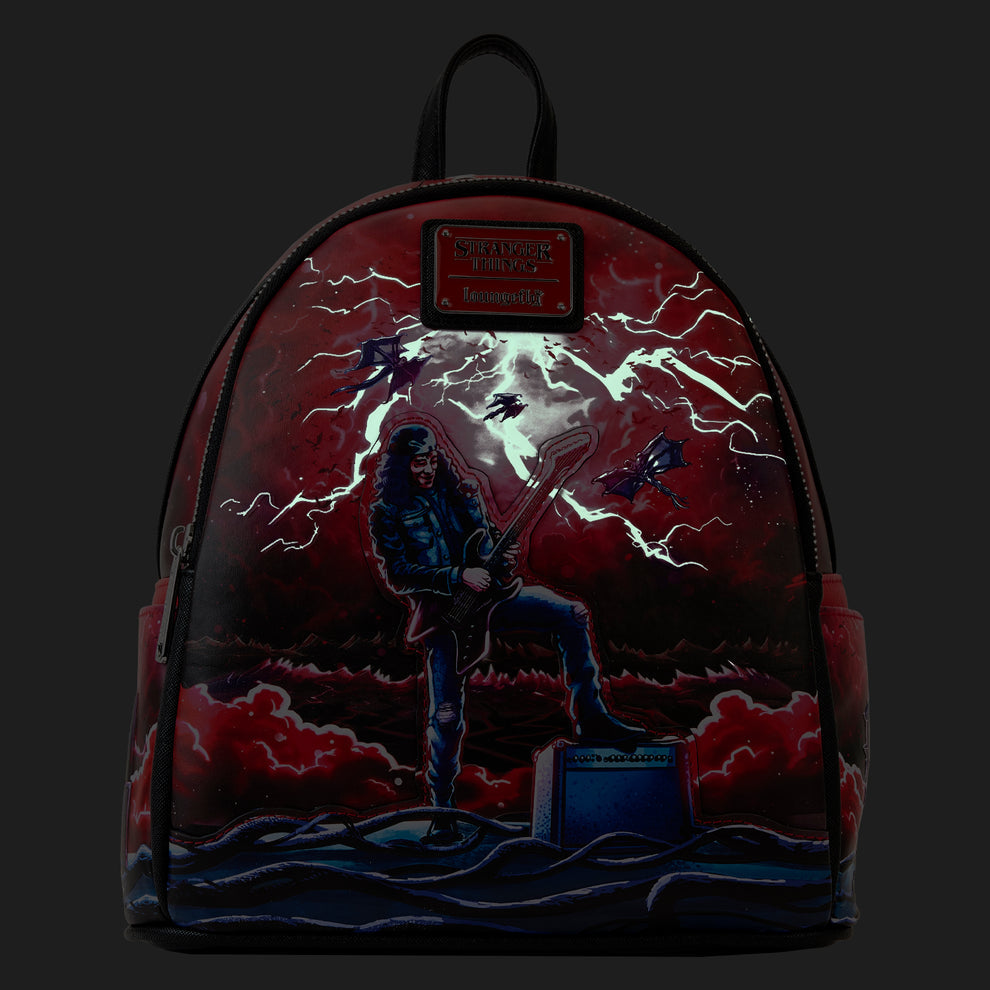 LoungeFly NETFLIX STRANGER THINNGS EDDIE TRIBUTE MINI BACKPACK ETA AUG