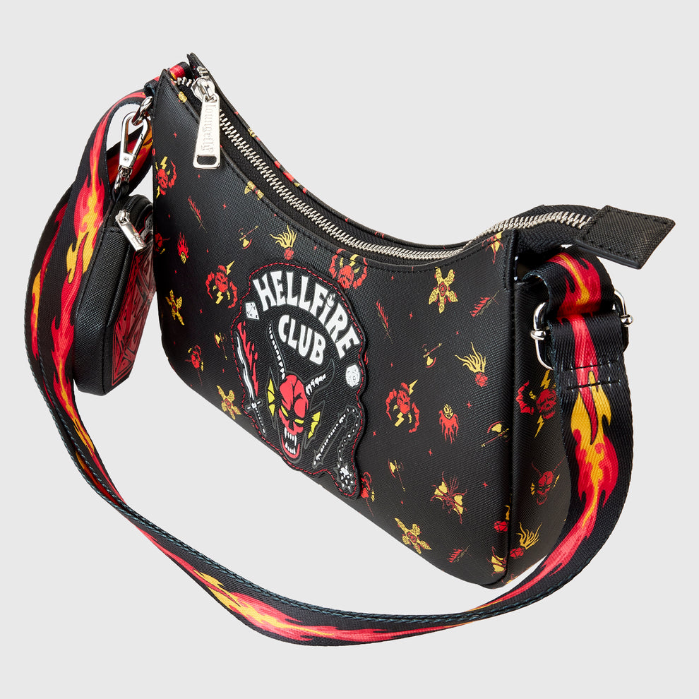 LoungeFly NETFLIX STRANGER THINGS HELLFIRE CLUB CROSSBODY ETA AUG