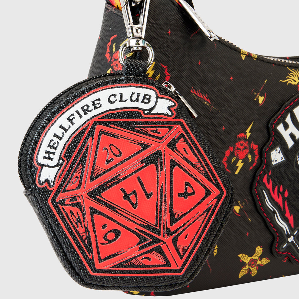 LoungeFly NETFLIX STRANGER THINGS HELLFIRE CLUB CROSSBODY ETA AUG