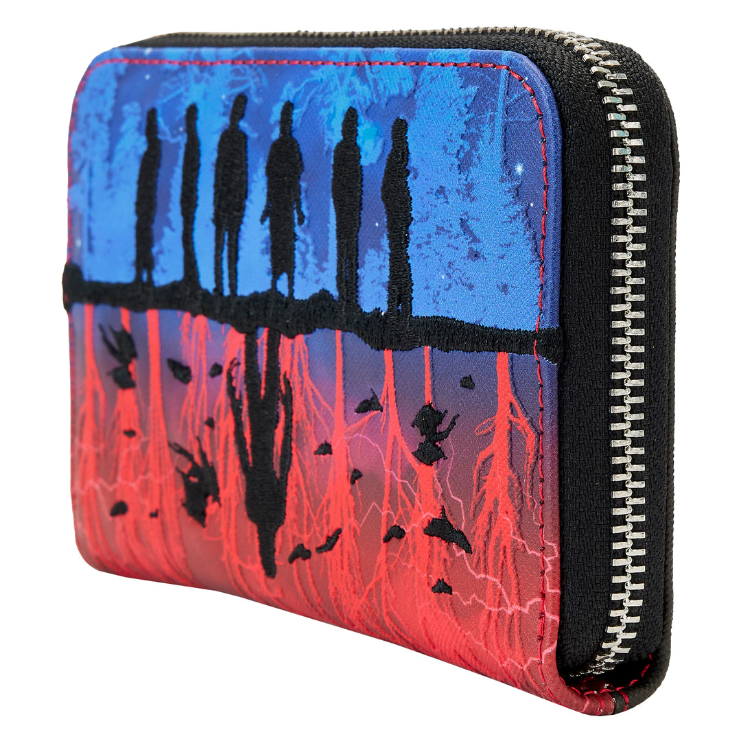 LoungeFly NETFLIX STRANGER THINGS UPSIDE DOWN SHADOWS ZIP AROUND WALLET